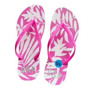 GAP Pink Women’s Eva Flip Flops Tropical Print - 10